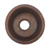 14" Round Hammered Copper Bar & Prep Sink w/ 3.5" Drain - Oil Rubbed Bronze