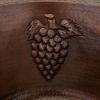 Detail of 16" Round Copper Grapevine Bar & Prep Sink w/ 2" Drain