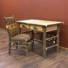 Real Hickory 2 Drawer Writing Desk