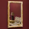 Cedar Lake Log Portrait Wall Mirror--Clear finish