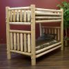 Hidden Lake Classic Twin over Twin Log Bunk Bed--Unfinished