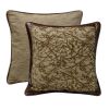 Tree Branch Euro Sham with heathered taupe backing