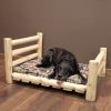 Log cabin dog bed