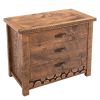 Rustic Campfire 3 Drawer Barnwood Chest