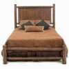 Olde Towne Panel Bed--Queen, 20" low profile footboard, Barnwood Lager finish