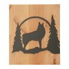 Wolf on Pine Panel
