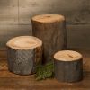 Rustic Aspen Log Risers-Dark