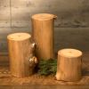 Rustic Aspen Log Risers-Light