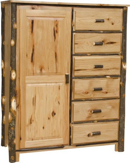 Rustic Hickory Log Chifferobe