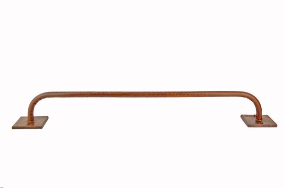18" Hand Hammered Copper Towel Bar Side View