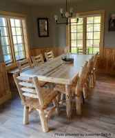 Cedar Lake Solid Wood Log Dining Table