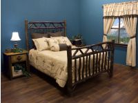 Real Hickory Log Bedroom Set