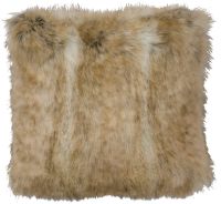 Canadian Stone Fox Faux Fur Decor Pillow