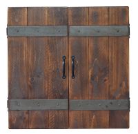 Reclaimed Wood Dartboard Cabinet - Caramel Finish