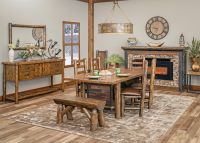  Multi-Color Log Dining Table  Laurel Hollow Collection