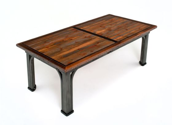 Red River Rustic Reclaimed Industrial Dining Table