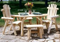 Outdoor Cedar Log Dining Chair