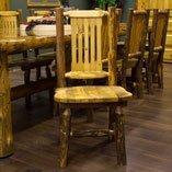 Pine Log Dining Chairs & Benches