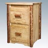 Pine Filing Cabinets & Chairs